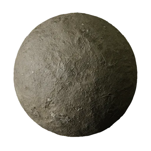 Dry Gray Mud with Straw