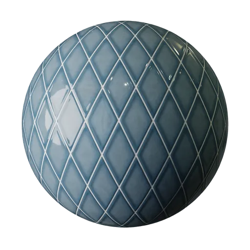 Hishi Tile 100×200mm Blue