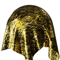 Realistic Crinkled Gold Leaf