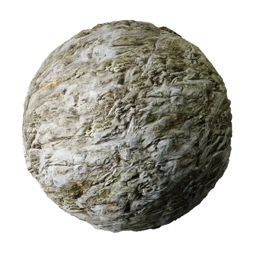 2K PBR seamless stone material, ideal for Blender 3D texturing with realistic displacement detail.