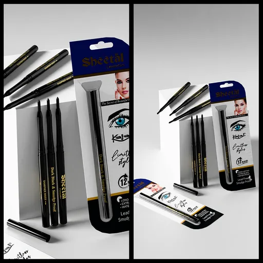 Eye kajal with packaging mockup