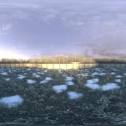 Garden Winter Morning Only Fence