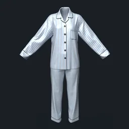 Long Sleeve Striped Silk Pajama Set