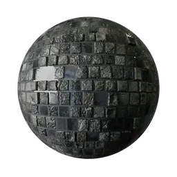 Wet Stone Rock Tile Pavement