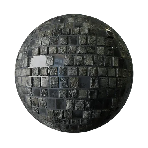 Wet Stone Rock Tile Pavement