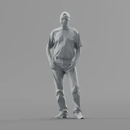 Lowpoly Male Standing