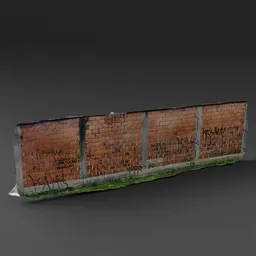 Brick Wall with Graffiti