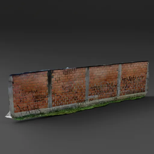 Brick Wall with Graffiti