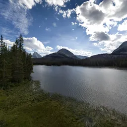 Canadian Mountains and Green Trees