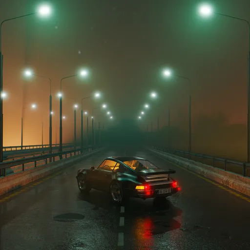 Car cinematic scene
