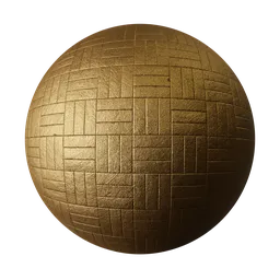 High-resolution PBR golden tile texture for 3D modeling, suitable for Blender and other 3D software.