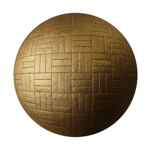 High-resolution PBR golden tile texture for 3D modeling, suitable for Blender and other 3D software.