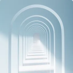 Realistic looking hallway scene