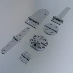 "Get the Hinges Collection 3D model for Blender 3D: realistic, with walkways, quick assembly, clockface, knees, engineering blueprints, and many parts, all in real-world scale. Perfect for engineering and DIY projects. Download it now on Patreon!"
