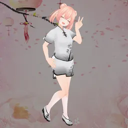 Anime Cute Girl (Rigged/Animated)