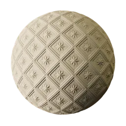 High-resolution sandy concrete PBR material with octagonal star patterns for 3D modeling in Blender, suitable for garden structures.