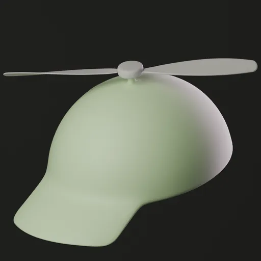 Cartoon Cap with Spinning Fan Propeller
