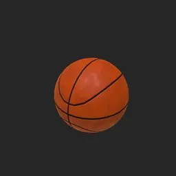 Highly detailed Blender 3D basketball model with realistic PBR texturing, optimized for performance.