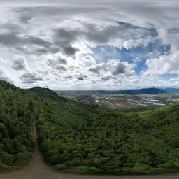 Cloudy Day Green Landscape