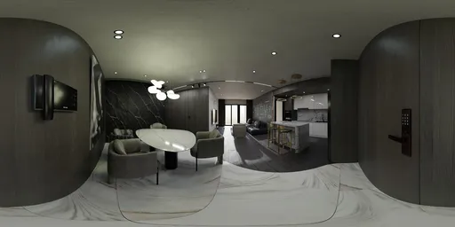 Stylish Marble & Wood Design
