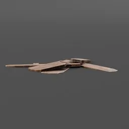 Realistic 3D wooden planks prop for carpentry-themed renderings in Blender.