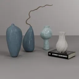 Decorative Vase and Book Set