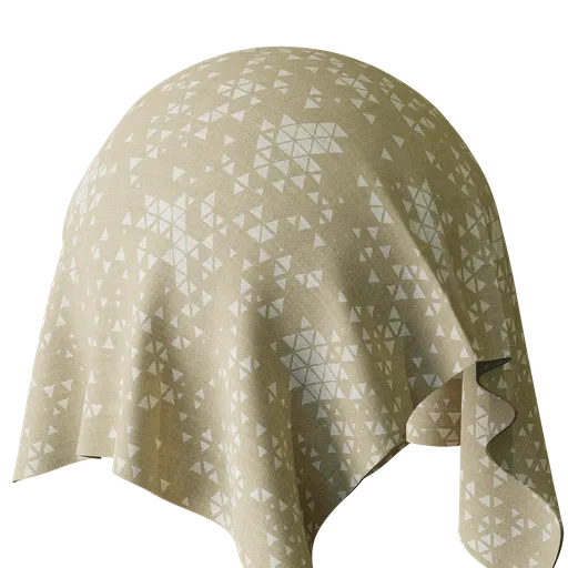 Detailed beige PBR drapery texture thumbnail for 3D Blender material library.