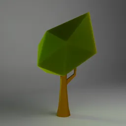 Stylized low poly Tree