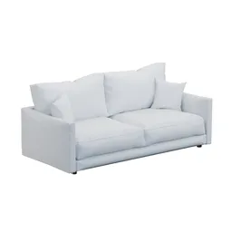 Highly detailed white 3D sofa model, perfect for interior visualization in Blender 3D projects.