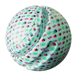 High-quality PBR texture of candy wrapping paper with color adjustments and reflection control for Blender 3D artists.