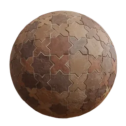 4K PBR Rustic Concrete Tiles texture for 3D rendering in Blender and Substance Designer applications.