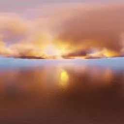 Golden Sunset Ocean HDRI