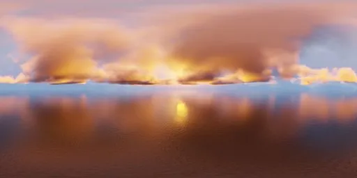 Golden Sunset Ocean HDRI