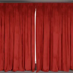 Red velvet curtains