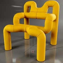 "Discover the playful and organic 'Ekstrem Chair' 3D model for Blender 3D. This funky furniture piece is hyper-realistic and detailed with spidery irregular shapes, making it the perfect statement piece for any room. By Michelangelo Buonarotti, available in the furniture category."