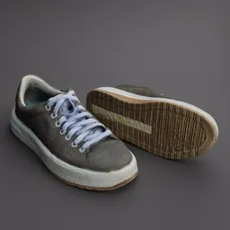 Slightly used brown sneakers