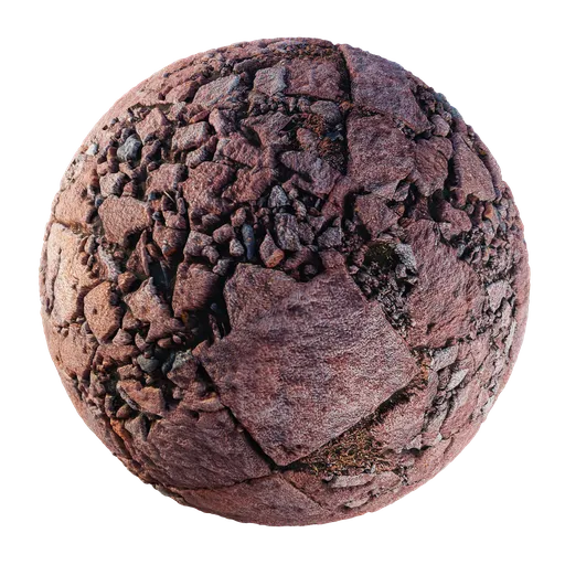 Red stone ground