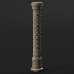 Pillar Stone Ornate Narrow