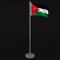 Animated Flag of Jordan