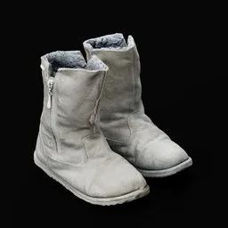 Grey Suede Side-Zip Boots