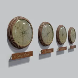 Vintage world time clock set lw