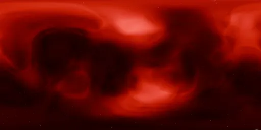 Red Nebula in Deep Dark Space