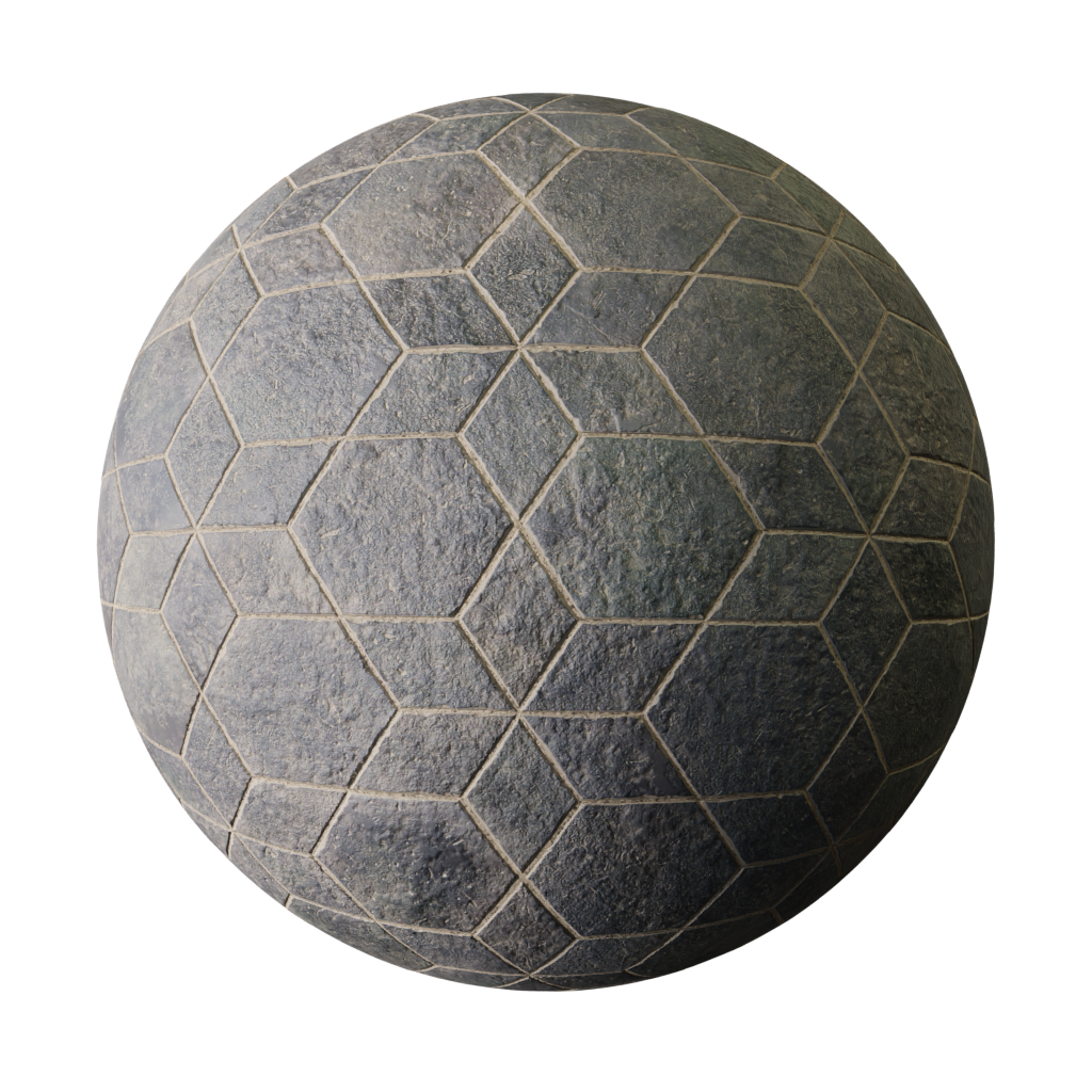 BlenderKit | Download the FREE Hexagonal and Star Shaped Black Tile