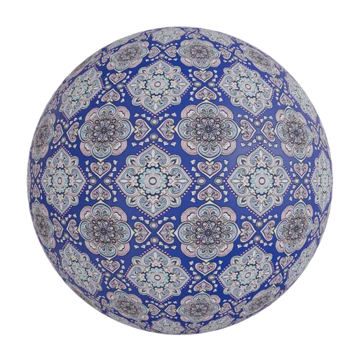 Blue floral wallpaper