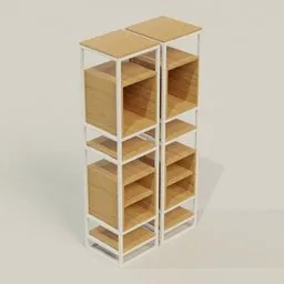 Modern Industrial Wood & Metal Bookcase