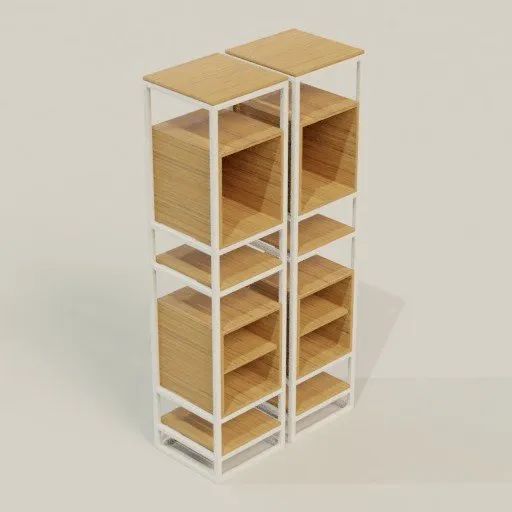 Modern Industrial Wood & Metal Bookcase