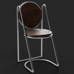 3D rendered Twin Circle Chair with modern design, optimized for Blender use, featuring a minimalistic style.