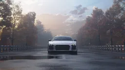 Luxury Car in the Mist