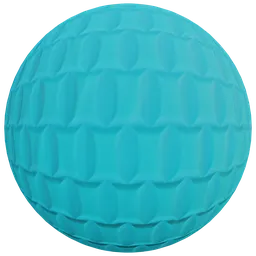 Cyan Geometric Patterned Plastic