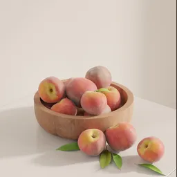Fresh Peach Still Life
